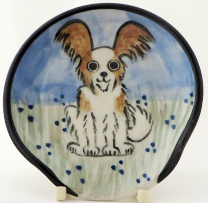 Papillon Brown and White -Deluxe Spoon Rest