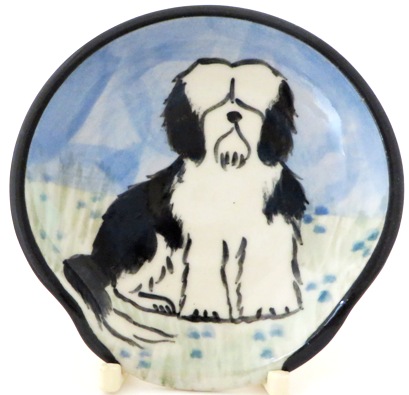 Havanese Black and White -Deluxe Spoon Rest