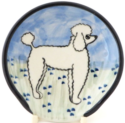 Poodle White -Deluxe Spoon rest