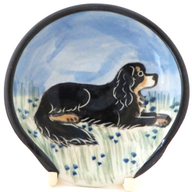 King Charles Spaniel Black and Tan -Deluxe Spoon Rest