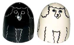 Poodle - Black and White - Salt and Pepper Shaker