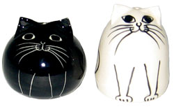 Cats - Black and White - Salt and Pepper Shaker